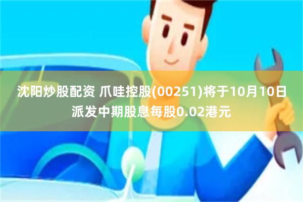 沈阳炒股配资 爪哇控股(00251)将于10月10日派发中期股息每股0.02港元