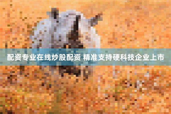 配资专业在线炒股配资 精准支持硬科技企业上市